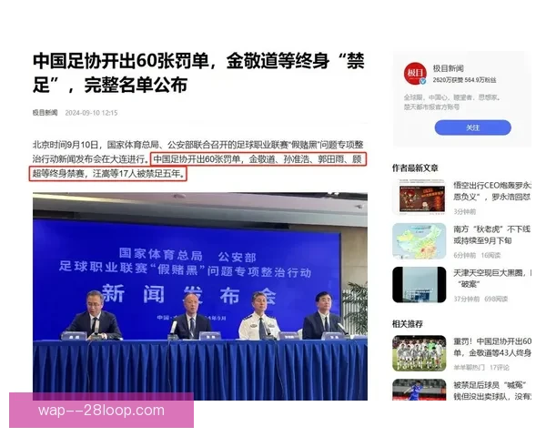 中国足协重磅罚单多名球员终身禁赛震惊职业联赛 中国足协重磅罚单多名球员终身禁赛震惊职业联赛
